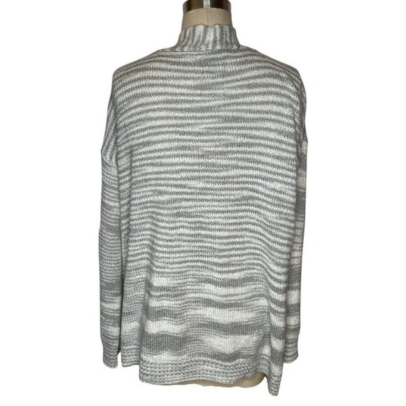 Cotton On Knit Wear White Gray Open Front Sweater Cardigan Women's Size M - Picture 2 of 3